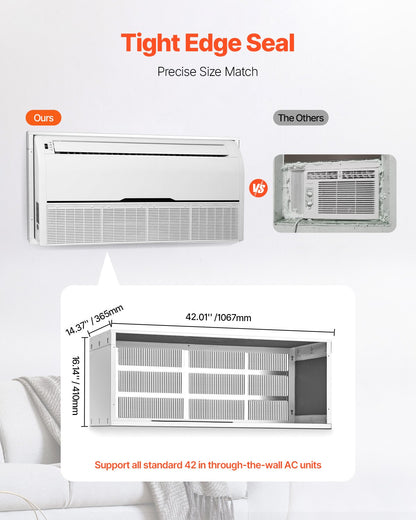 Air Conditioner Wall Sleeve 42 in with Exterior Grille Wall AC Sleeve V952-KDCJT42INCHD3IX7CV0