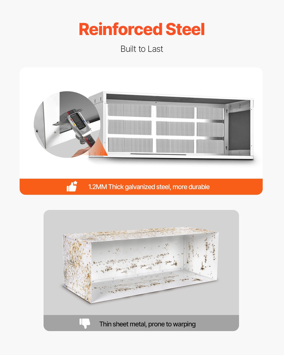 Air Conditioner Wall Sleeve 42 in with Exterior Grille Wall AC Sleeve V952-KDCJT42INCHD3IX7CV0