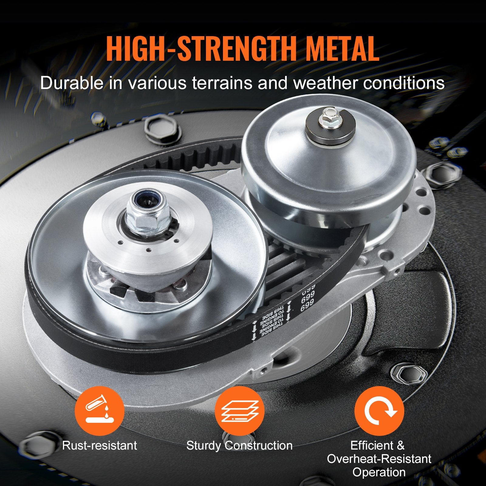 Drive Clutch, 2-8HP Engine, 2000 RPM High-Strength Drive Clutch with Asymmetric Designed Wheels & Robust V952-KDCLHQXLCLBJQQZAXV0