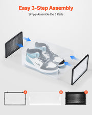 Shoe Storage Boxes, 12 Pack Stackable Shoe Boxes Storage Organizers, Fit up to US Size 11, Plastic Modular V952-KDDBTMKKXHQKKM6V2001V0