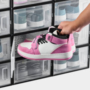 Shoe Storage Boxes, 12 Pack Stackable Shoe Boxes Storage Organizers, Fit up to US Size 11, Plastic Modular V952-KDDBTMKKXHQKKM6V2001V0