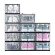 Shoe Storage Boxes, 12 Pack Stackable Shoe Boxes Storage Organizers, Fit up to US Size 11, Plastic Modular V952-KDDBTMKKXHQKKM6V2001V0