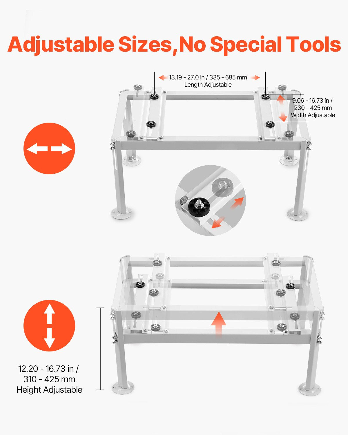 Mini Split Ground Stand Adjustable for 9000-24000 BTU 200kg Load V952-KDDMZJDCZJ90CZ0JYV0