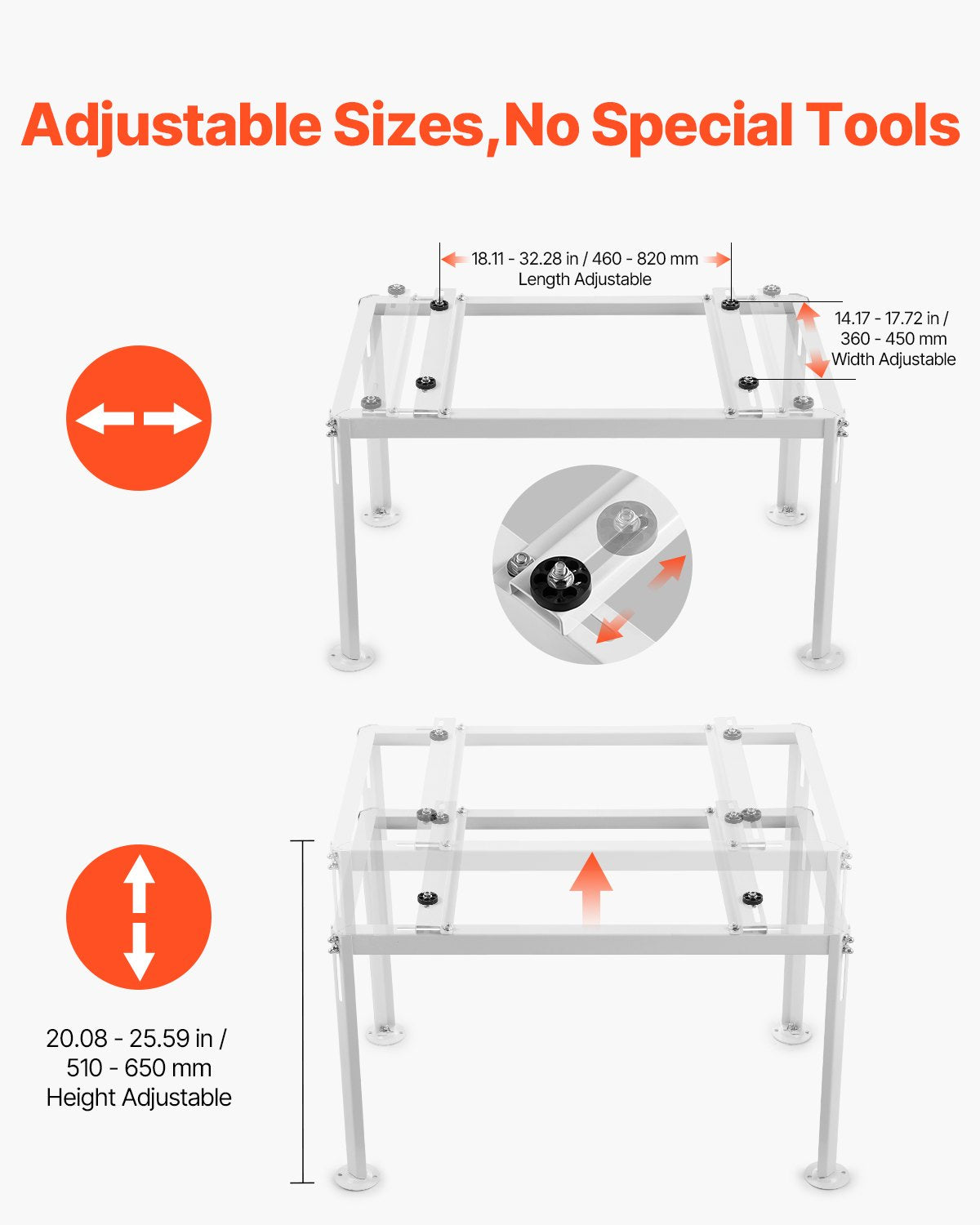 Mini Split Ground Stand Adjustable Anti Vibration for 9000-36000 BTU V952-KDDMZJDCZJ90UOZA1V0