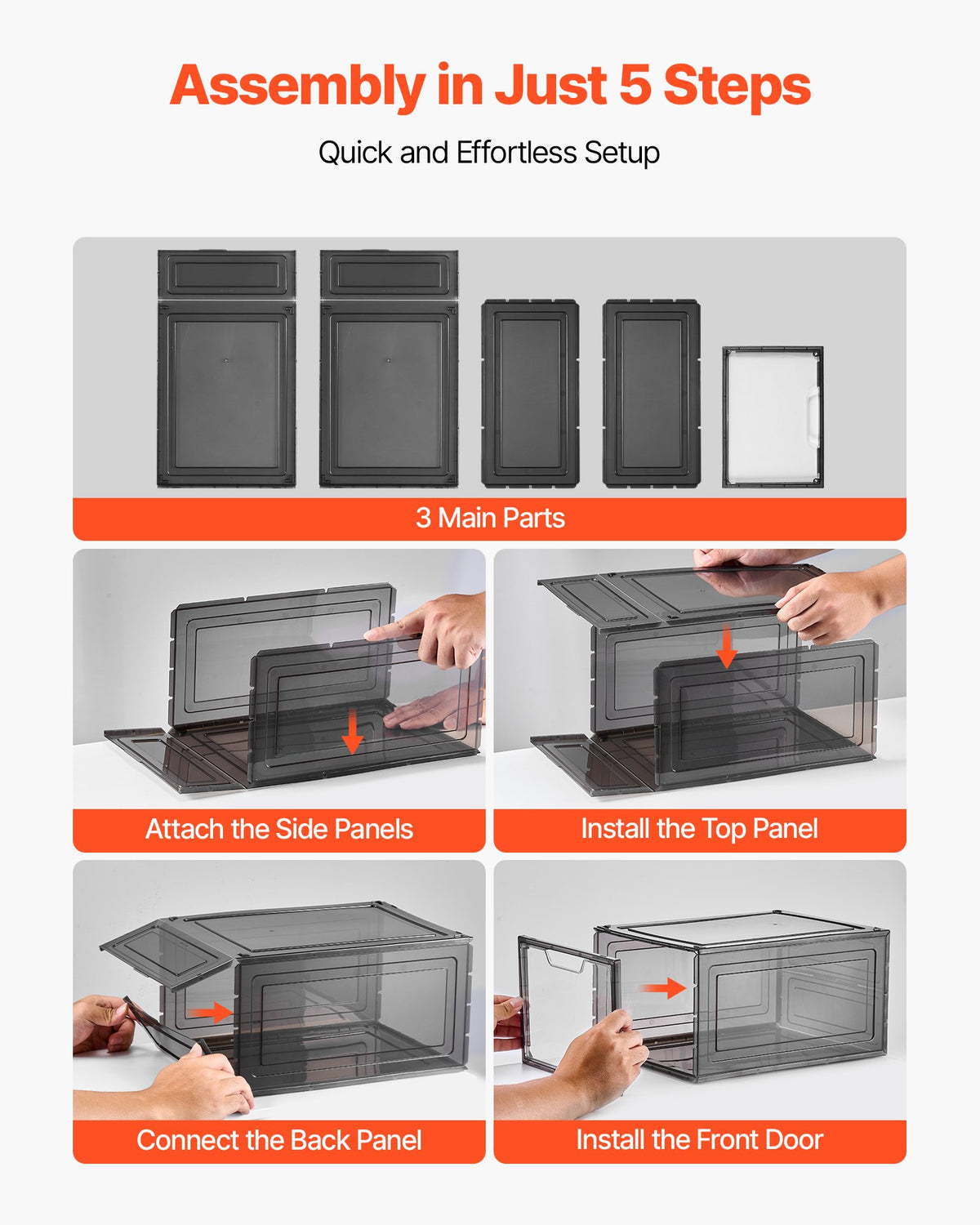 Shoe Storage Boxes, 9 Pack Clear Stackable Shoe Boxes Storage Organizers with Magnetic Door, Fit up to US V952-KDDQTMCXXHQK0RMOI001V0