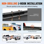 Truck Ladder Rack, 1000 LBS / 454 KG Strong Capacity Truck Racks, Non-Drilling / Drilling Installation for V952-KDJKDKCXLJKD1DVM9V0
