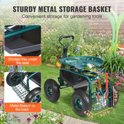 Garden Cart Rolling Workseat with Wheels, Gardening Stool for Planting, 360 Degree Swivel Seat, Wagon Scooter V952-KDJQXKQX0000M1EWPV0