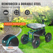 Garden Cart Rolling Workseat with Wheels, Gardening Stool for Planting, 360 Degree Swivel Seat, Wagon Scooter V952-KDJQXKQX0000M1EWPV0