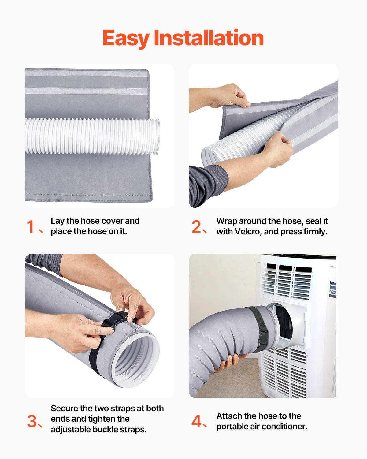 Air Conditioner Hose Cover Wrap Portable AC Insulated Exhaust Hose Sleeve V952-KDRGTMST1JT6D7TPDV0