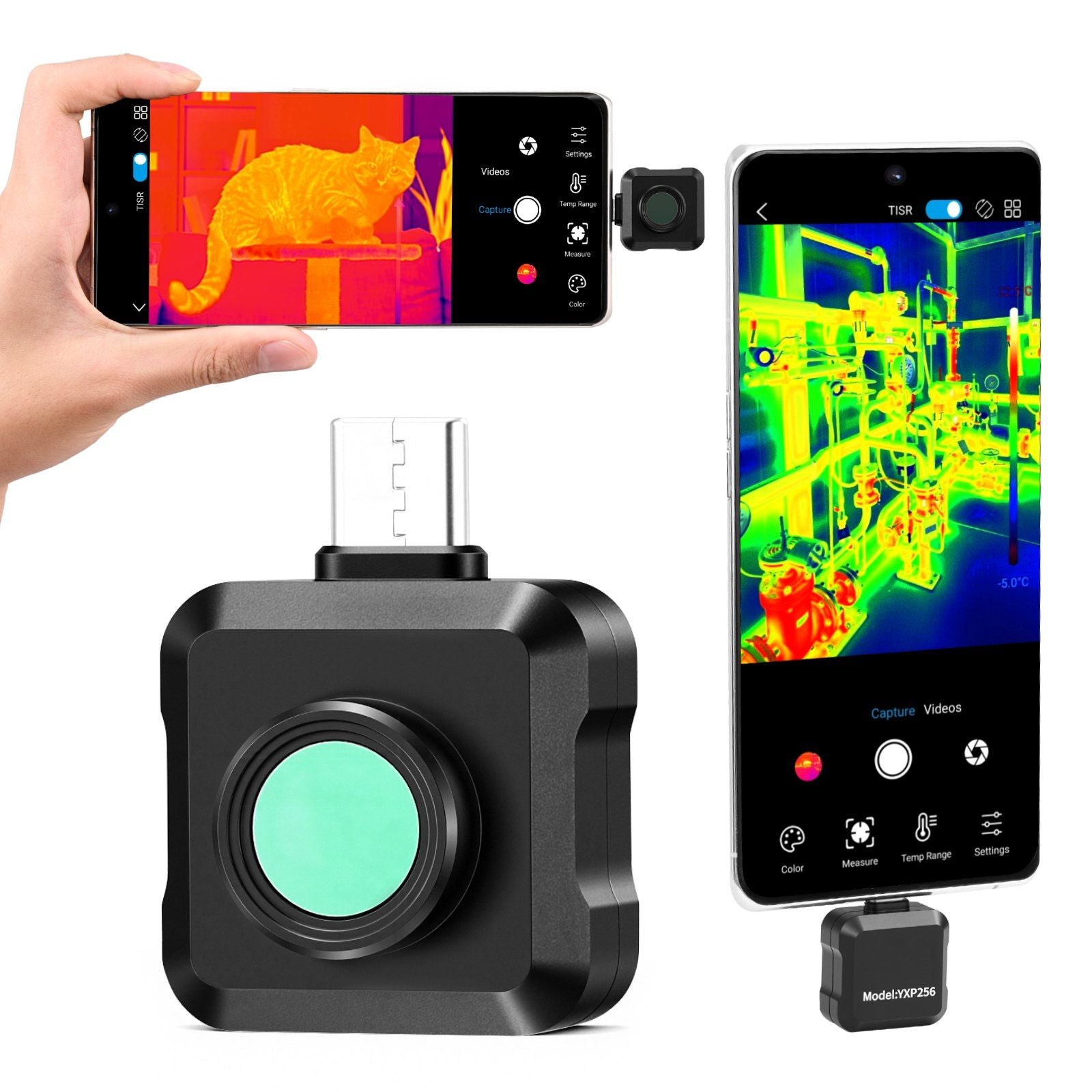 Thermal Imaging Camera for Android, 512 x 384 TISR Super Resolution, 25HZ Refresh Rate Infrared Thermal V952-KDSRCXY256191R3H6001V9