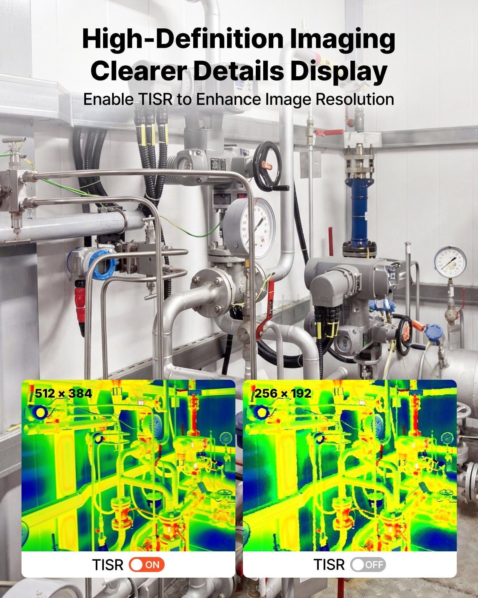 Thermal Imaging Camera for Android & iOS, 512 x 384 Super Resolution, 25HZ Refresh Rate Infrared Thermal V952-KDSRCXY256197A8E3001V9