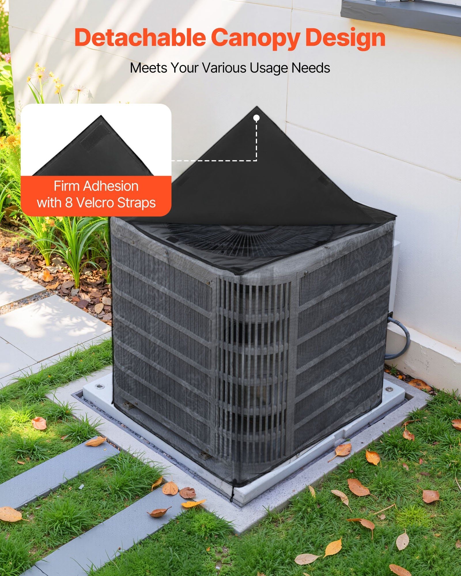 Air Conditioner Cover, 914 x 914 x 1010 mm Ac Cover for Air Conditioning Unit, Dual-Layer, Detachable V952-KDZSWLDSZWZPI34LJ001V0
