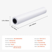 Wide Format Paper, 609.6 mm x 45.7 m Plotter Paper, 4 Rolls CAD Bond Rolls with 50.8 mm Core, 10 KG Plotter V952-KFDYZ2INCH243KB2WV0