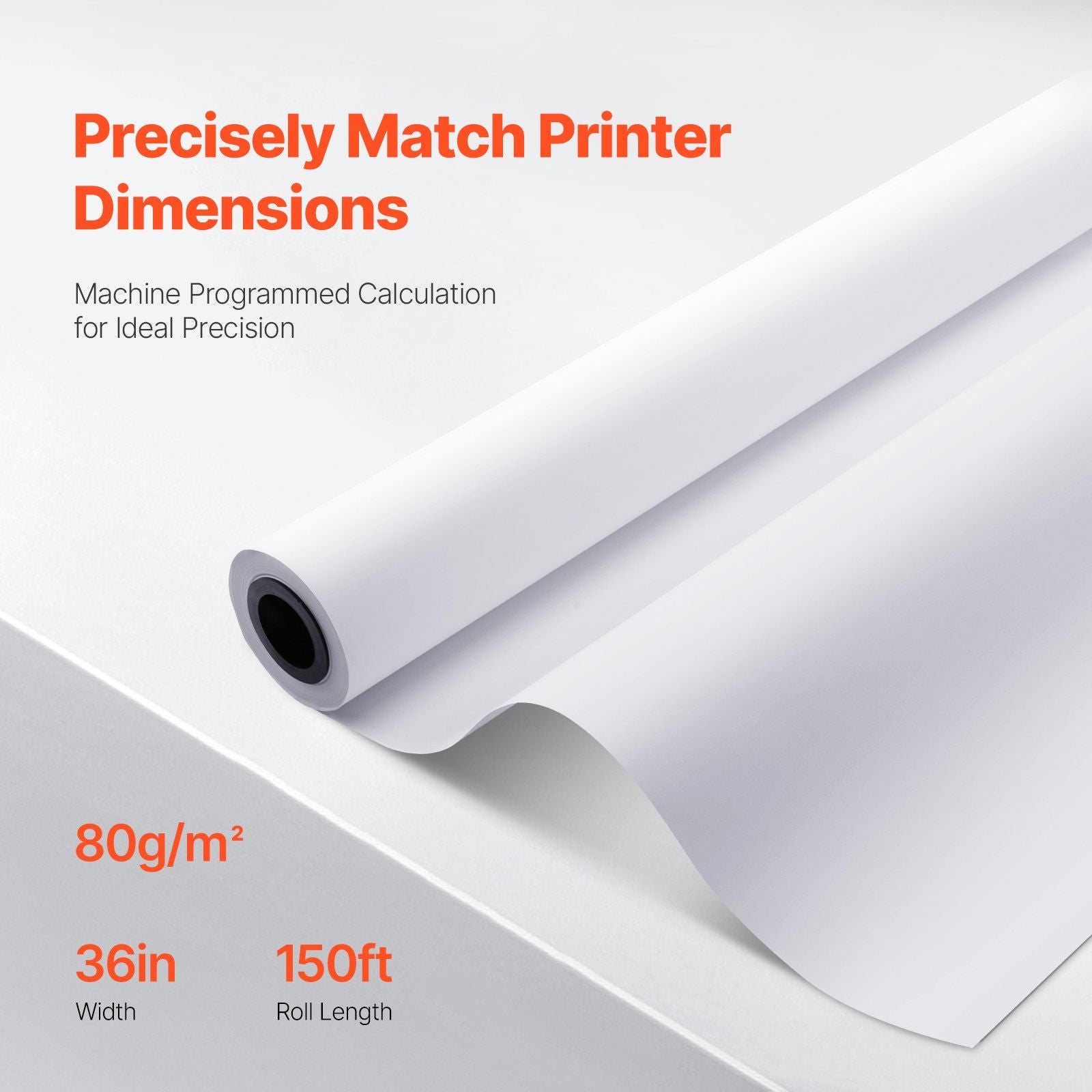 Wide Format Paper, 914.4 mm x 45.7 m Plotter Paper, 4 Rolls CAD Bond Rolls with 50.8 mm Core, 15 KG Plotter V952-KFDYZ2INCH364YY5FV0