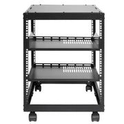 12U Open Frame Server Rack, 15''-40'' Adjustable Depth, Free Standing or Wall Mount Network Server Rack, 4 V952-KFSJJH12U2340SDYTV0