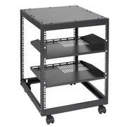 12U Open Frame Server Rack, 15''-40'' Adjustable Depth, Free Standing or Wall Mount Network Server Rack, 4 V952-KFSJJH12U2340SDYTV0