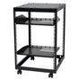 15U Open Frame Server Rack, 23-40 in Adjustable Depth, Free Standing or Wall Mount Network Server Rack, 4 V952-KFSJJH15U2340IWPXV0