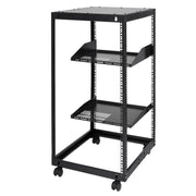 20U Open Frame Server Rack, 15''-40'' Adjustable Depth, Free Standing or Wall Mount Network Server Rack, 4 V952-KFSJJH20U2340PHVWV0