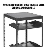 20U Open Frame Server Rack, 15''-40'' Adjustable Depth, Free Standing or Wall Mount Network Server Rack, 4 V952-KFSJJH20U2340PHVWV0
