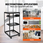 20U Open Frame Server Rack, 15''-40'' Adjustable Depth, Free Standing or Wall Mount Network Server Rack, 4 V952-KFSJJH20U2340PHVWV0