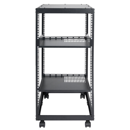 20U Open Frame Server Rack, 15''-40'' Adjustable Depth, Free Standing or Wall Mount Network Server Rack, 4 V952-KFSJJH20U2340PHVWV0