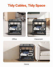 10U Open Frame Network Rack, 585 mm Depth, Wall Mounted or Floor Standing Server Rack, Heavy Duty 4 Post, V952-KFSJJHS10UW2AL07C001V0
