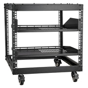 9U Open Frame Server Rack, 584.2 to 1016 mm Adjustable Depth, Free Standing or Wall Mount Network Server Rack V952-KFSJJHS9UJL25B27FV0