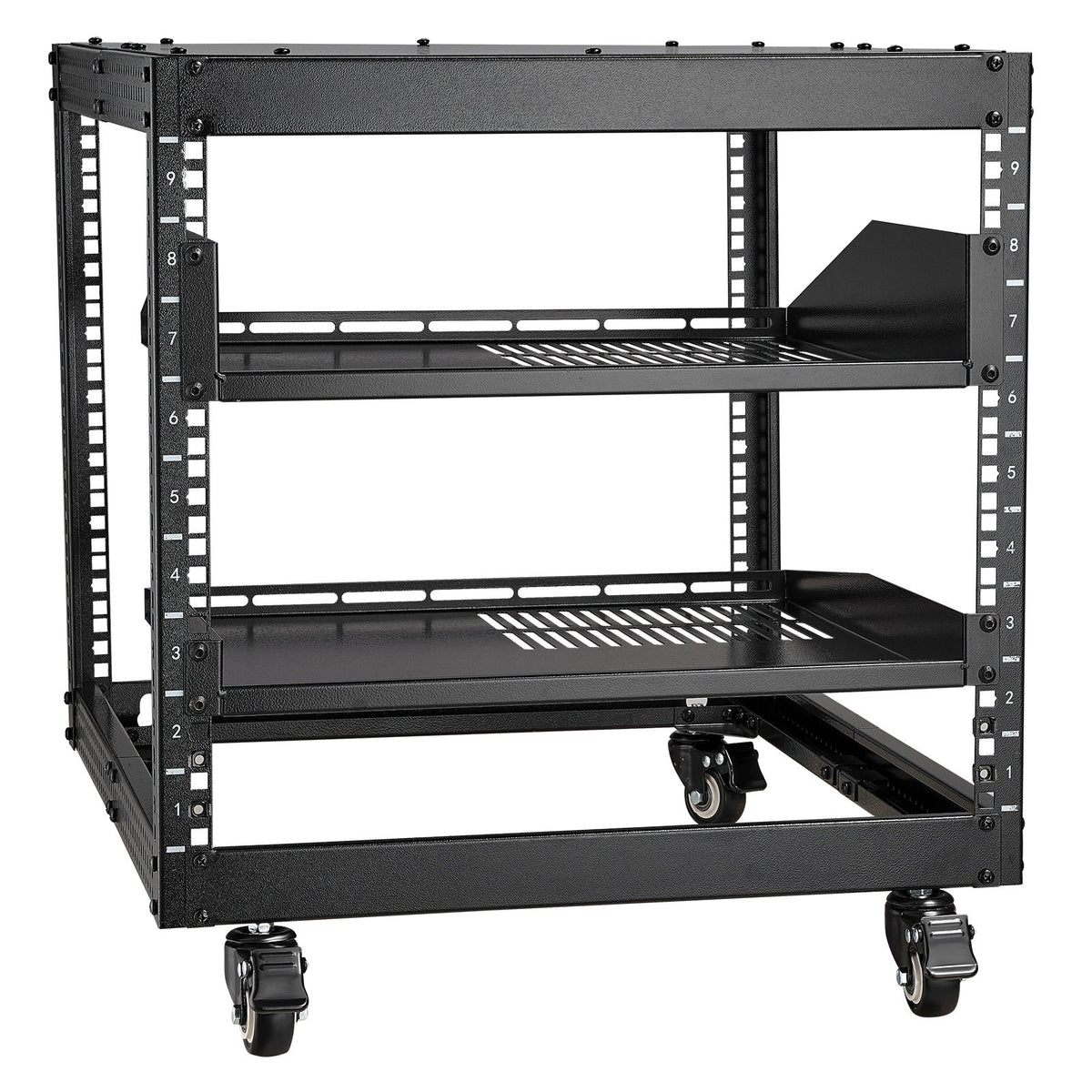 9U Open Frame Server Rack, 584.2 to 1016 mm Adjustable Depth, Free Standing or Wall Mount Network Server Rack V952-KFSJJHS9UJL25B27FV0
