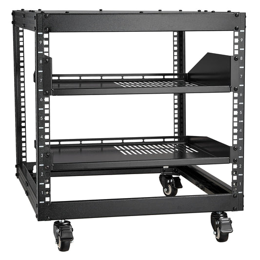 9U Open Frame Server Rack, 584.2 to 1016 mm Adjustable Depth, Free Standing or Wall Mount Network Server Rack V952-KFSJJHS9UJL25B27FV0