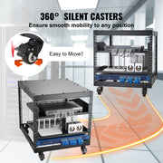 9U Open Frame Server Rack, 584.2 to 1016 mm Adjustable Depth, Free Standing or Wall Mount Network Server Rack V952-KFSJJHS9UJL25B27FV0