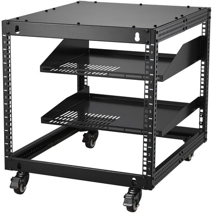 9U Open Frame Server Rack, 584.2 to 1016 mm Adjustable Depth, Free Standing or Wall Mount Network Server Rack V952-KFSJJHS9UJL25B27FV0
