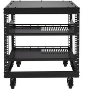 9U Open Frame Server Rack, 584.2 to 1016 mm Adjustable Depth, Free Standing or Wall Mount Network Server Rack V952-KFSJJHS9UJL25B27FV0