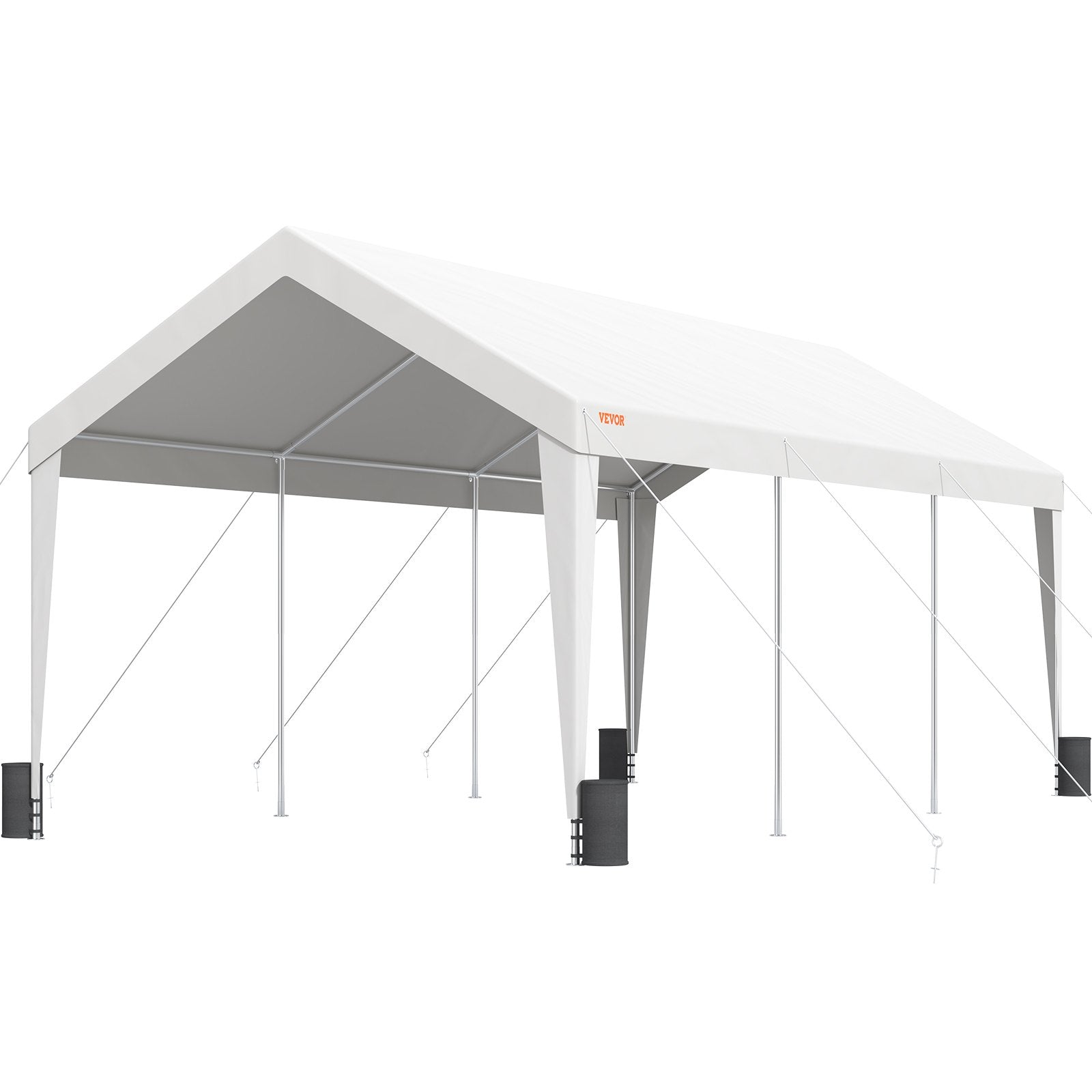 Carport Car Canopy Garage Shelter Tent 10x20ft with 8 Poles for Auto Boats V952-KFSJS810X20FT3BYUV0