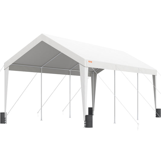 Carport Car Canopy Garage Shelter Tent 10x20ft with 8 Poles for Auto Boats V952-KFSJS810X20FT3BYUV0