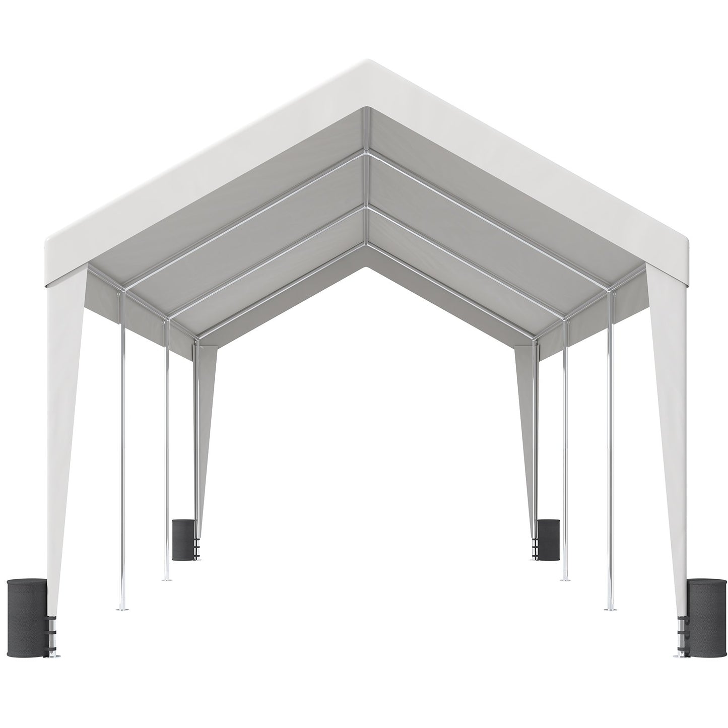 Carport Car Canopy Garage Shelter Tent 10x20ft with 8 Poles for Auto Boats V952-KFSJS810X20FT3BYUV0