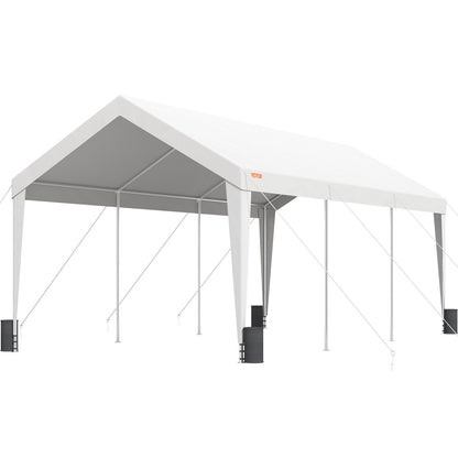 Carport Car Canopy Garage Shelter Tent 10x20ft with 8 Poles for Auto Boats V952-KFSJS810X20FT3BYUV0