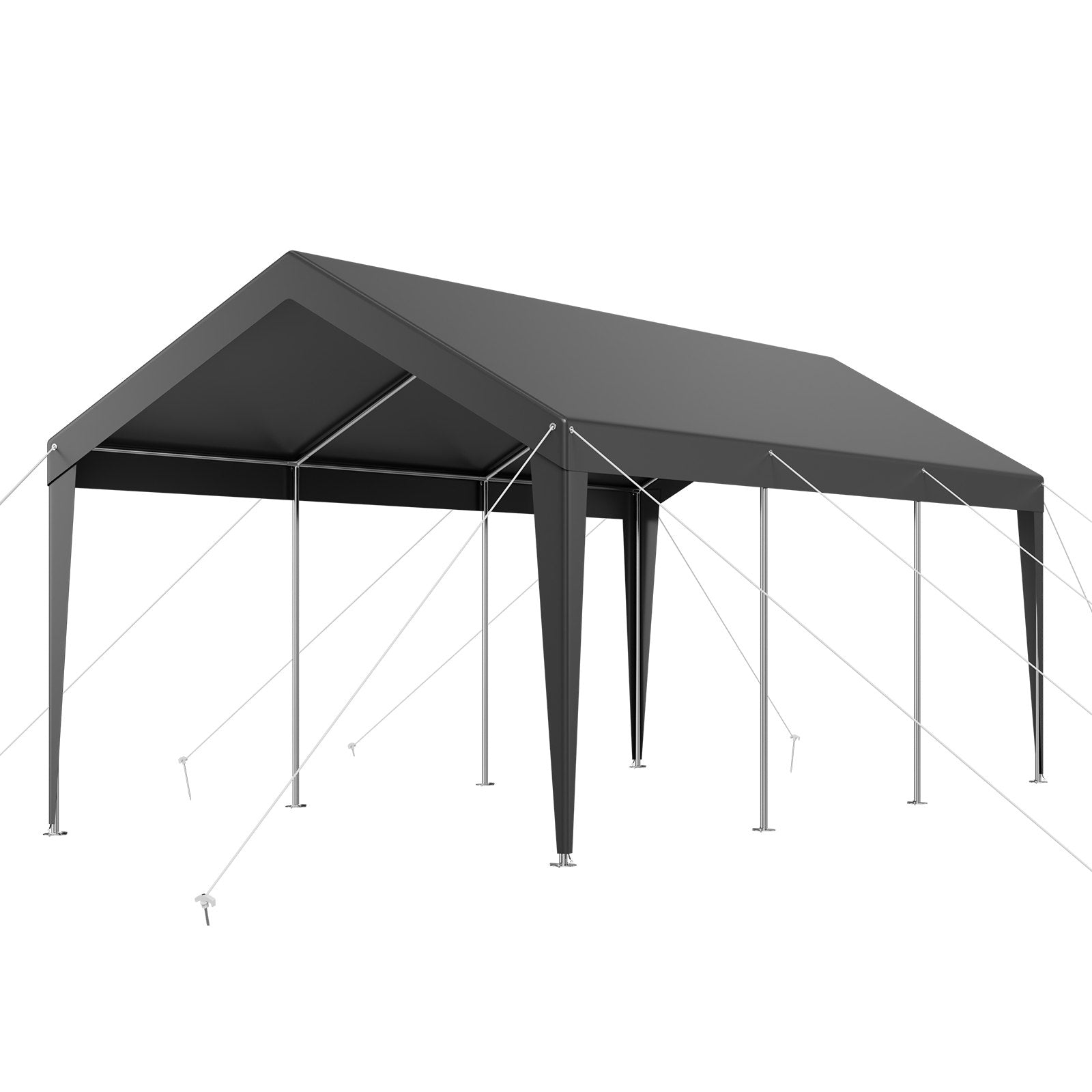 Carport Car Canopy 10 x 20 FT Heavy Duty Portable Car Shelter Tent Grey V952-KFSJSQCCKHS8DE5CF001V0