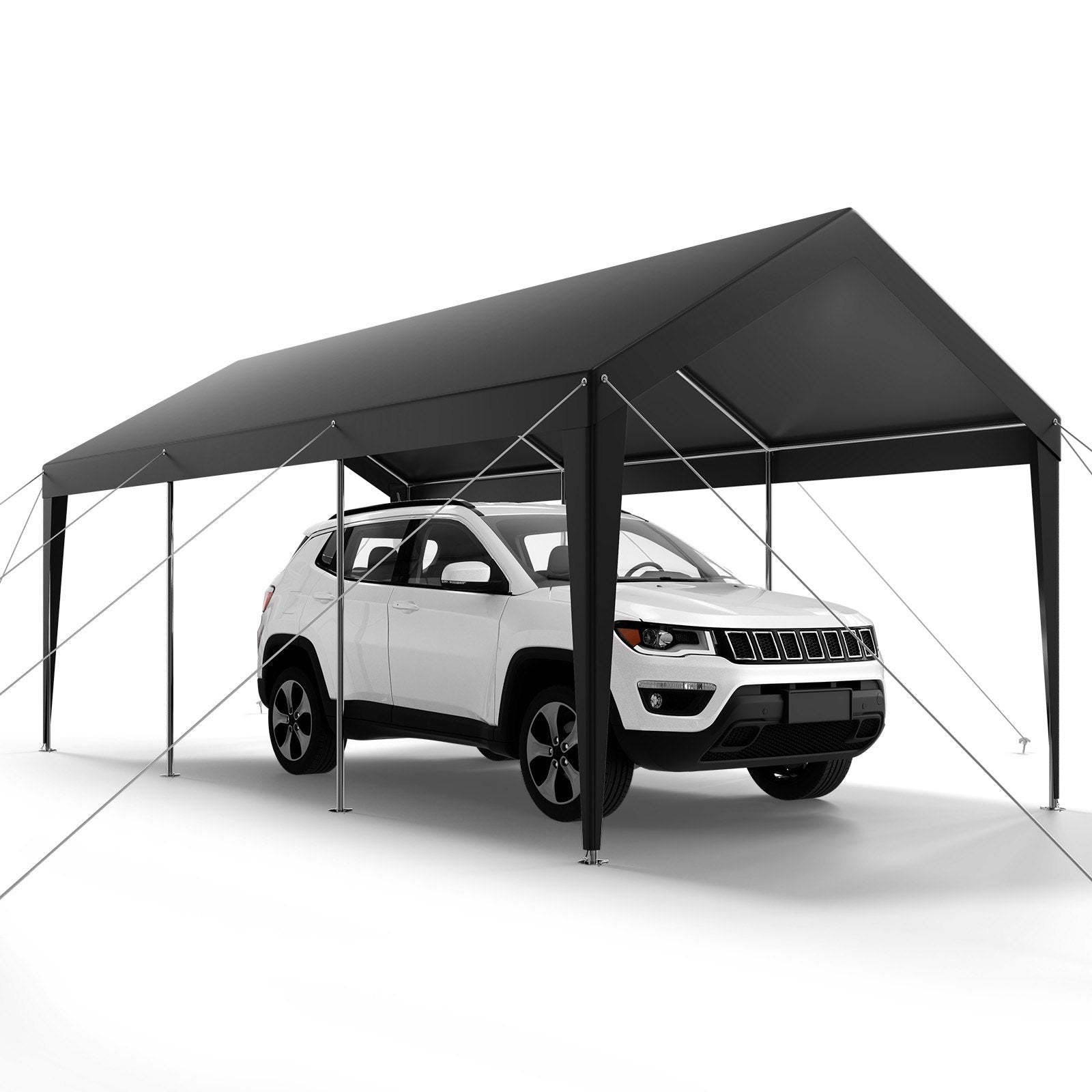 Carport Car Canopy 10 x 20 FT Heavy Duty Portable Car Shelter Tent Grey V952-KFSJSQCCKHS8DE5CF001V0