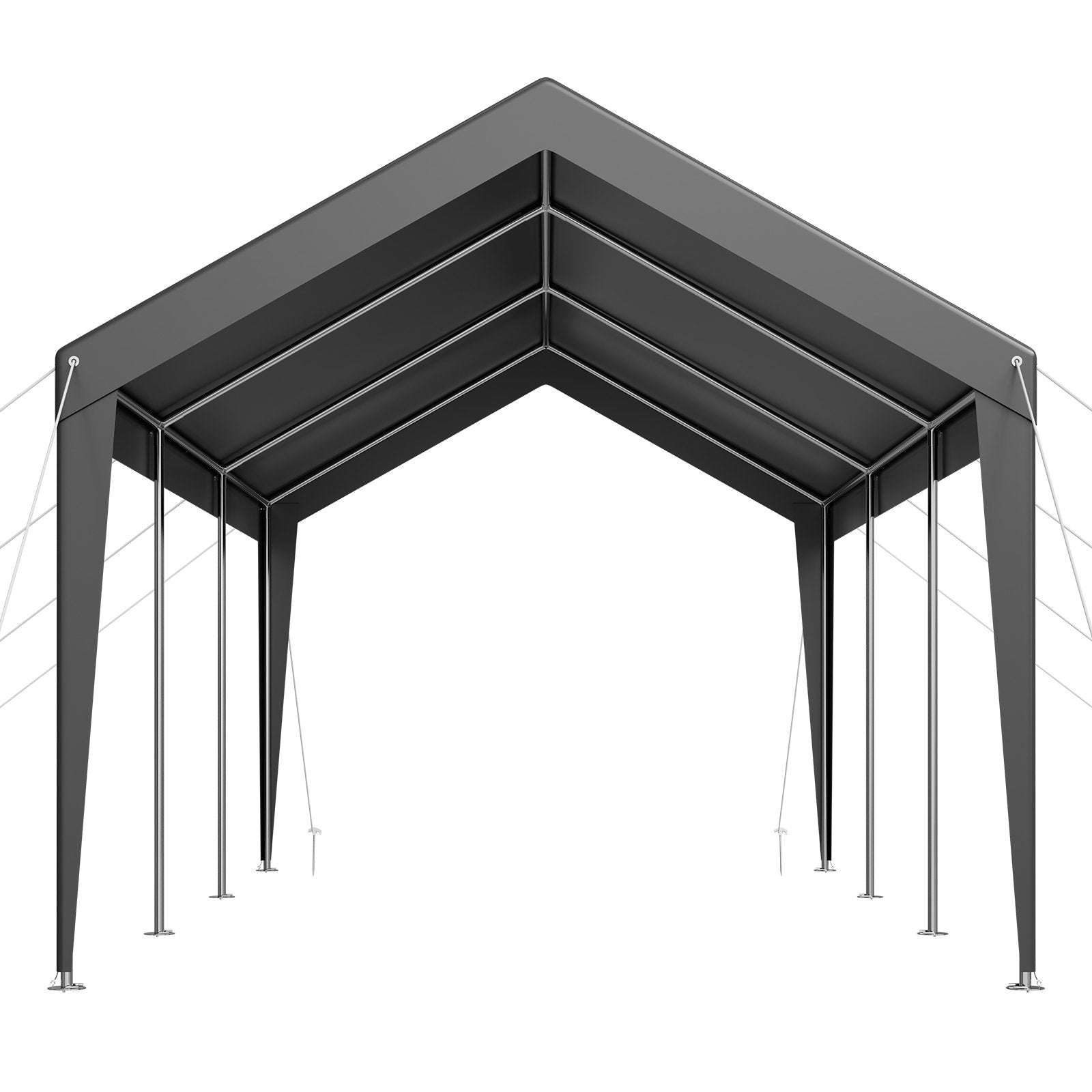 Carport Car Canopy 10 x 20 FT Heavy Duty Portable Car Shelter Tent Grey V952-KFSJSQCCKHS8DE5CF001V0