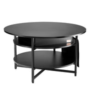Lift Top Coffee Table 35.3" Round Coffee Table for Living Room Black V952-KFZ35YXWYBKFA7BWYV9