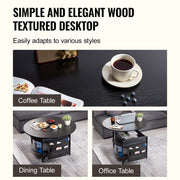 Lift Top Coffee Table 35.3" Round Coffee Table for Living Room Black V952-KFZ35YXWYBKFA7BWYV9