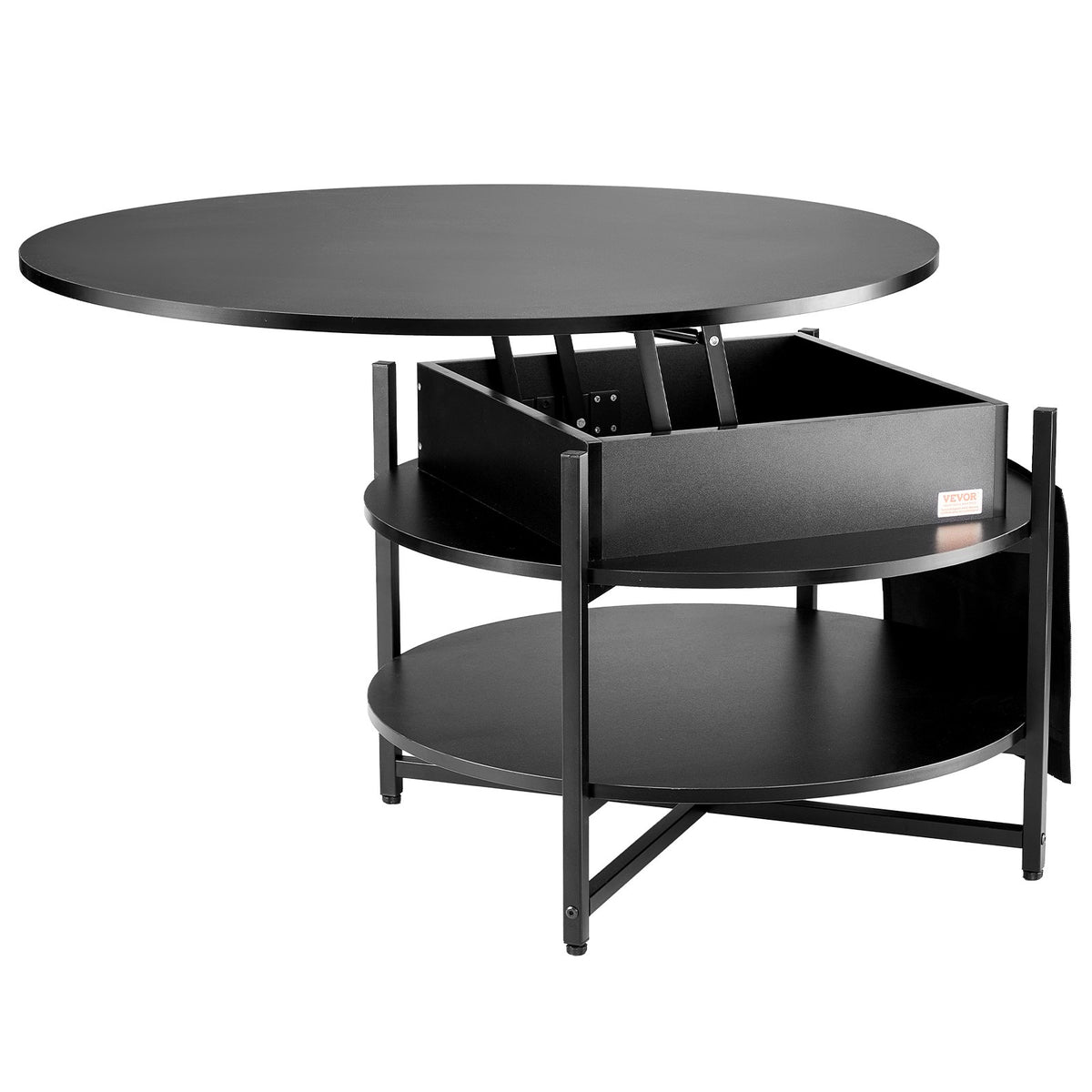 Lift Top Coffee Table 35.3" Round Coffee Table for Living Room Black V952-KFZ35YXWYBKFA7BWYV9