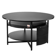Lift Top Coffee Table 35.3" Round Coffee Table for Living Room Black V952-KFZ35YXWYBKFA7BWYV9
