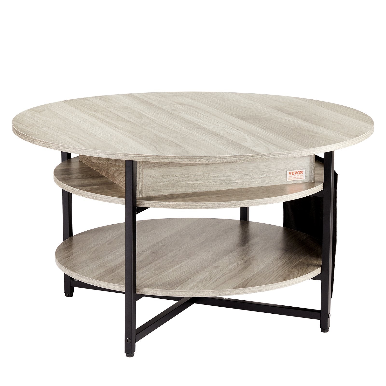 Lift Top Coffee Table 35.3" Round Coffee Table for Living Room White V952-KFZ35YXWYBKFRLKOYV9