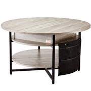 Lift Top Coffee Table 35.3" Round Coffee Table for Living Room White V952-KFZ35YXWYBKFRLKOYV9