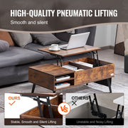 Lift Top Coffee Table 39.4 in Rectangle Coffee Table for Living Room Brown V952-KFZZFX394INCN8GJ4V0
