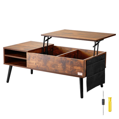 Lift Top Coffee Table 39.4 in Rectangle Coffee Table for Living Room Brown V952-KFZZFX394INCN8GJ4V0