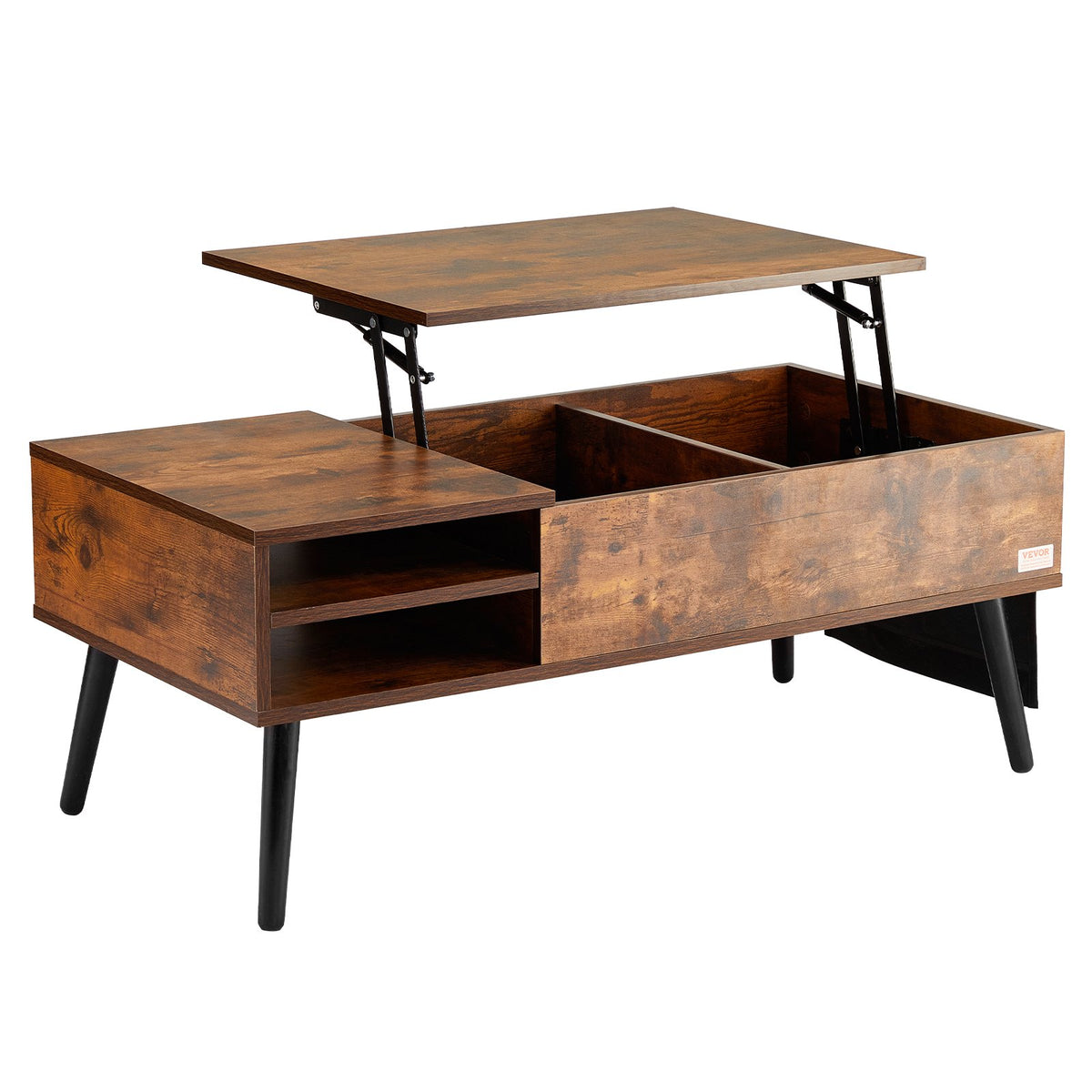 Lift Top Coffee Table 39.4 in Rectangle Coffee Table for Living Room Brown V952-KFZZFX394INCN8GJ4V0