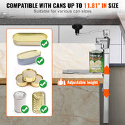 Commercial Can Opener, Heavy-Duty Manual Tabletop Cans Opener for Cans Up to 300 mm Height, Height-Adjustable V952-KGQ10YCZTGDSR7I52002V0