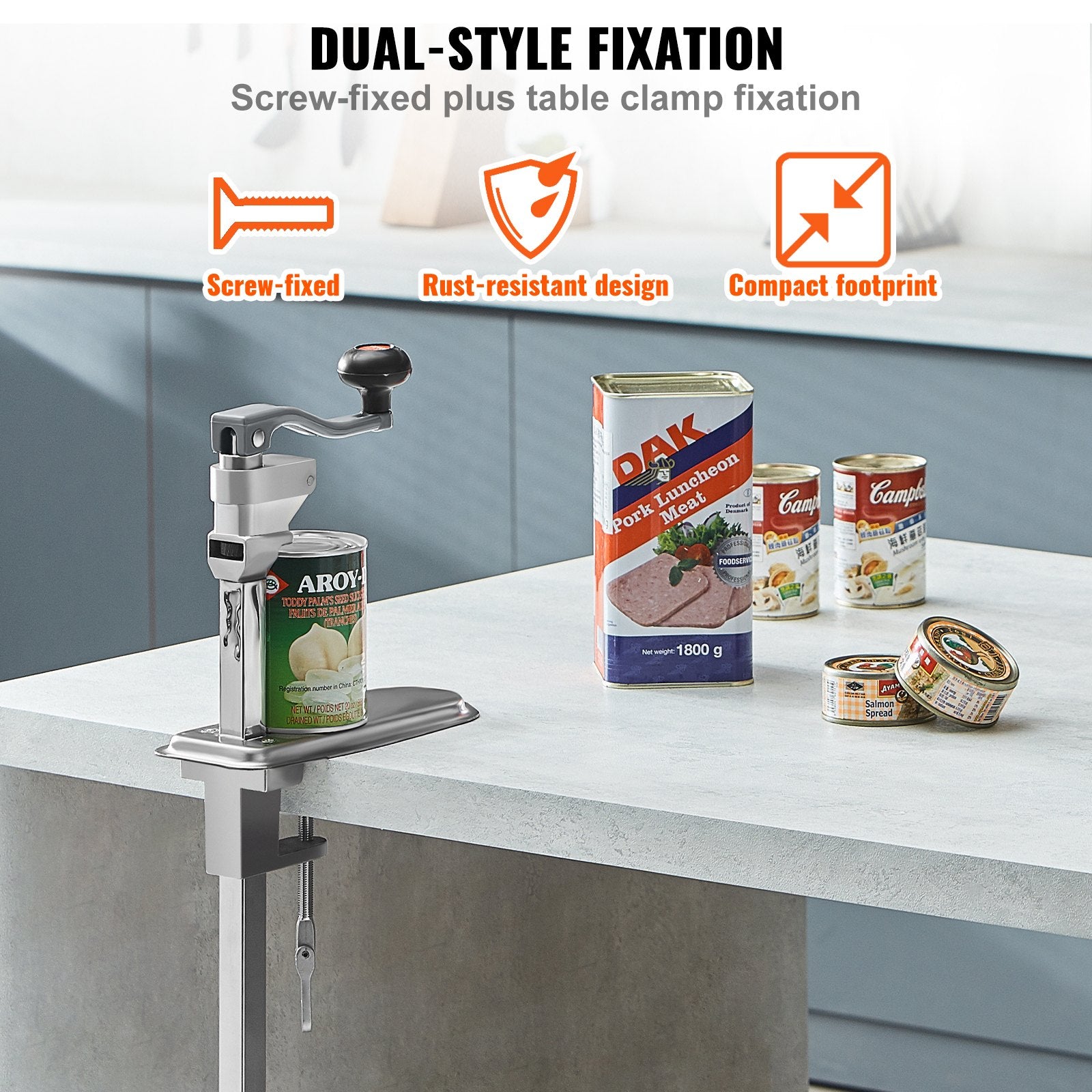 Manual Can Opener, Commercial Table Clamp Opener for Large Cans, Heavy Duty Can Opener with Base, Adjustable V952-KGQ40CMBXGZJMDFV2V0